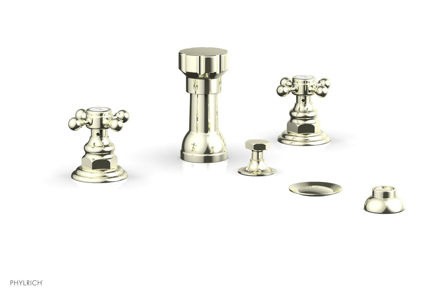 Phylrich HEX TRADITIONAL Four Hole Bidet Set 500-60