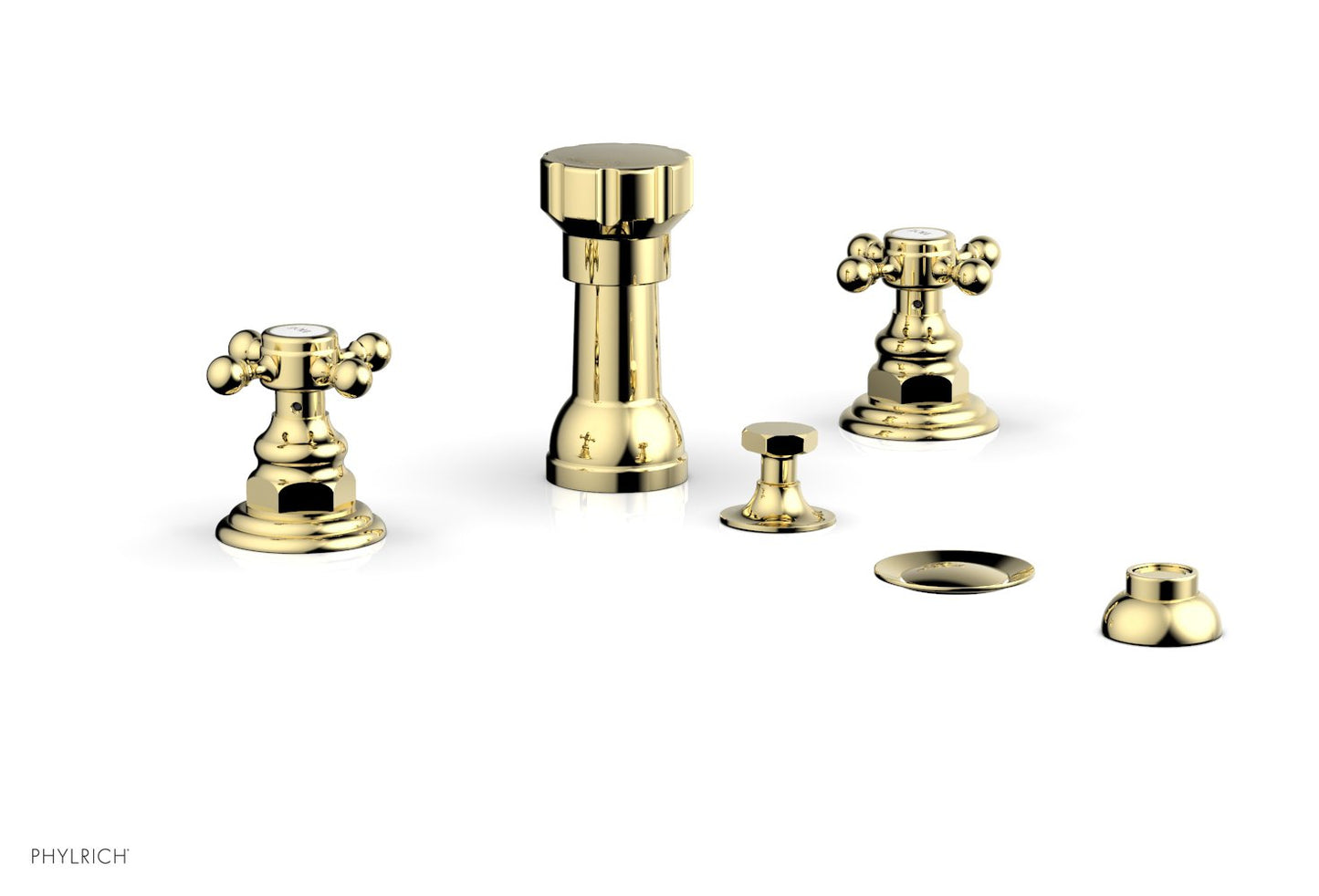 Phylrich HEX TRADITIONAL Four Hole Bidet Set 500-60