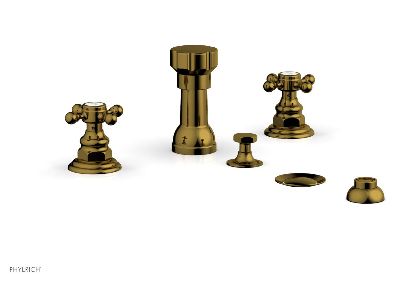 Phylrich HEX TRADITIONAL Four Hole Bidet Set 500-60