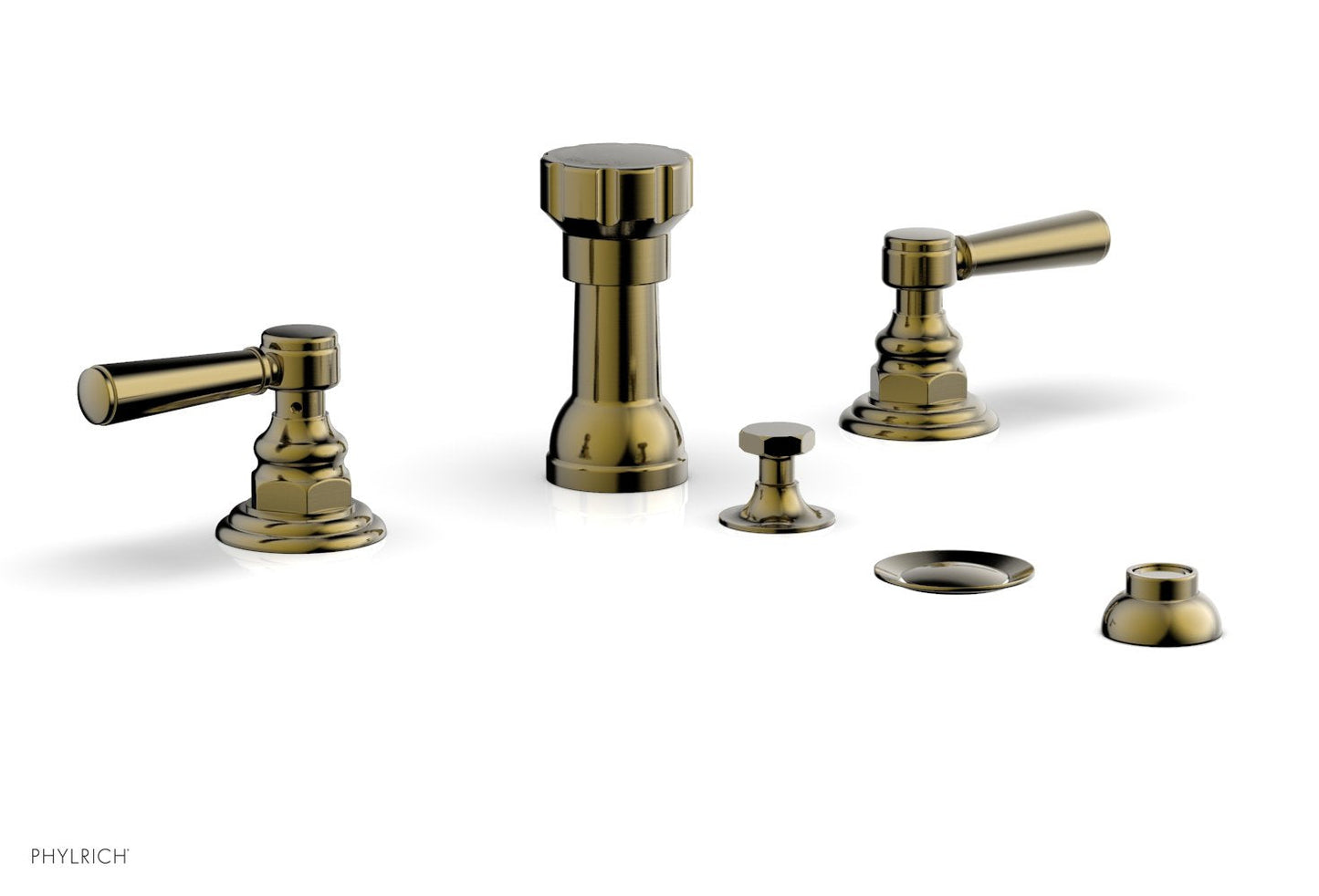 Phylrich HEX TRADITIONAL Four Hole Bidet Set 500-61