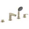 Grohe Eurosmart 4-Hole Single Handle Deck Mount Roman Tub Faucet with 1.75 GPM (6.6 L/min) Hand Shower
