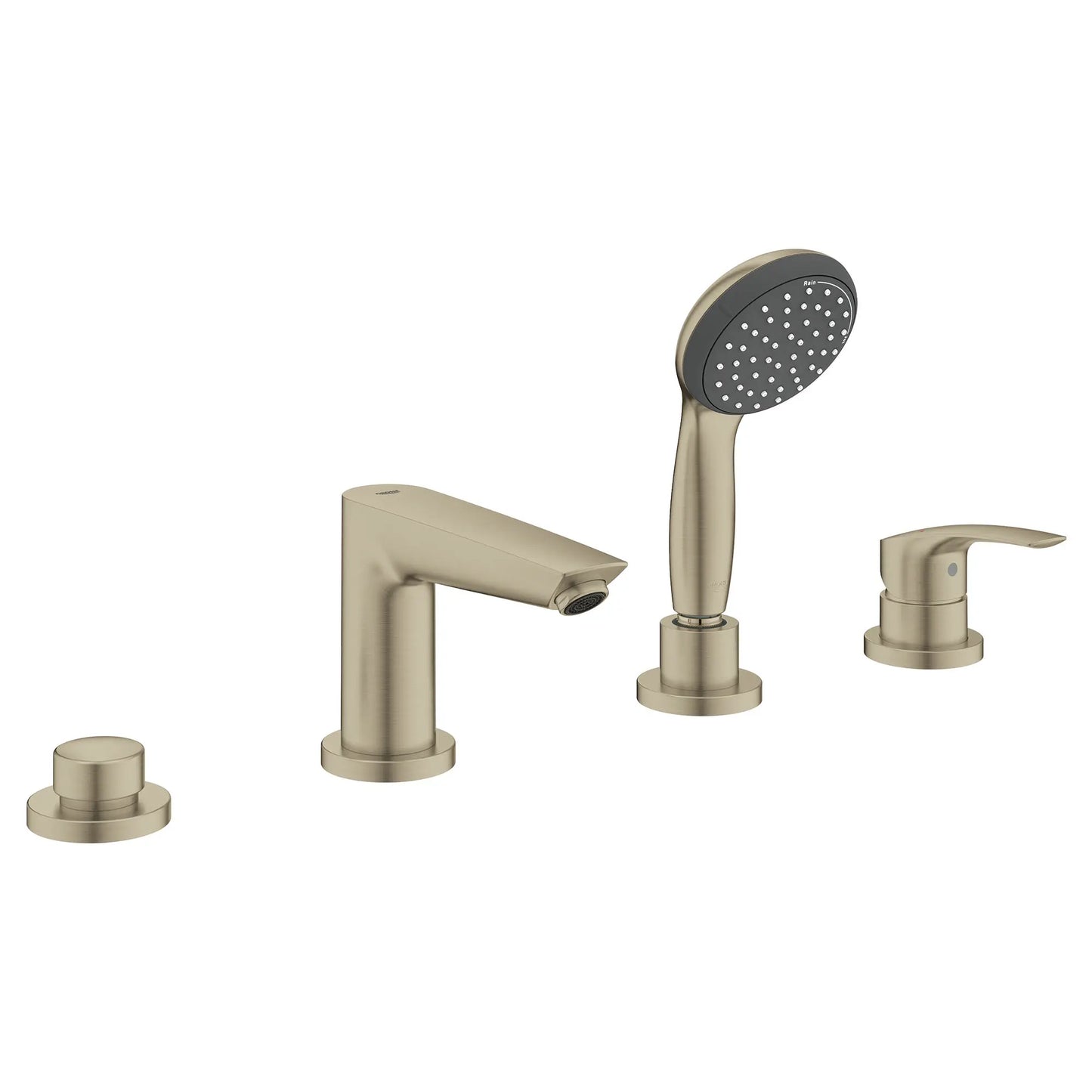 Grohe Eurosmart 4-Hole Single Handle Deck Mount Roman Tub Faucet with 1.75 GPM (6.6 L/min) Hand Shower