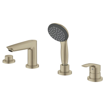 Grohe Eurosmart 4-Hole Single Handle Deck Mount Roman Tub Faucet with 1.75 GPM (6.6 L/min) Hand Shower
