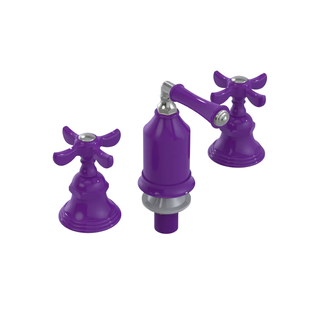 Rubinet Bidet Fitting with Spray, Diverter, and Vacum Breaker (Less Drain) Purple Haze