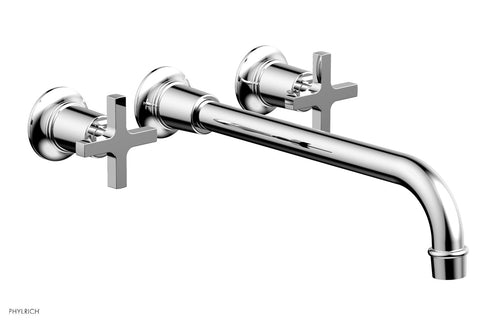 Phylrich HEX MODERN Wall Lavatory Set 12" Spout - Cross Handles 501-13-12