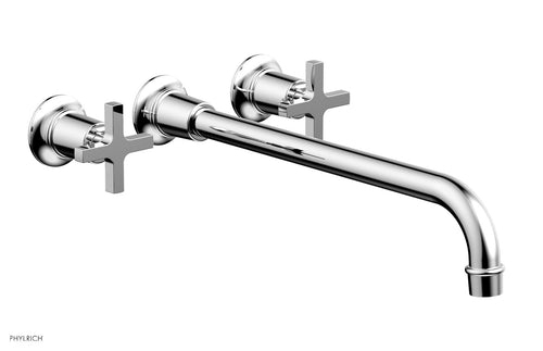 Phylrich HEX MODERN Wall Lavatory Set 14" Spout - Cross Handles 501-13-14
