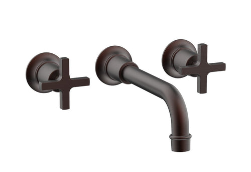 Phylrich HEX MODERN Wall Lavatory Set 8 1/4" Spout - Cross Handles 501-13