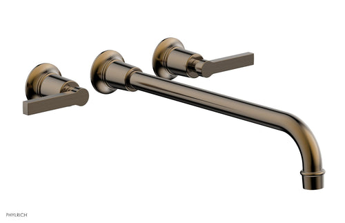 Phylrich HEX MODERN Wall Lavatory Set 14" Spout - Lever Handles 501-14-14