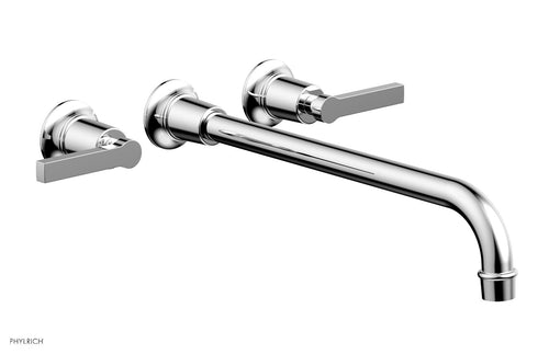 Phylrich HEX MODERN Wall Lavatory Set 14" Spout - Lever Handles 501-14-14