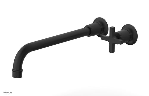 Phylrich HEX MODERN 12" Single Handle Wall Lavatory Set - Cross Handle 501-17-12
