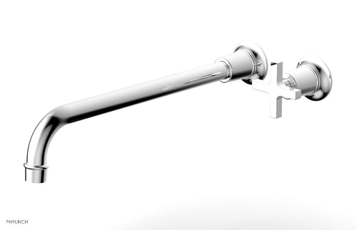 Phylrich HEX MODERN 14" Single Handle Wall Lavatory Set - Cross Handle 501-17-14