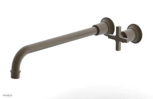 Phylrich HEX MODERN 14" Single Handle Wall Lavatory Set - Cross Handle 501-17-14