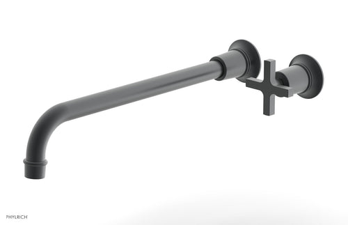 Phylrich HEX MODERN 14" Single Handle Wall Lavatory Set - Cross Handle 501-17-14