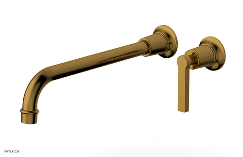 Phylrich HEX MODERN 12" Single Handle Wall Lavatory Set - Lever Handle 501-18-12