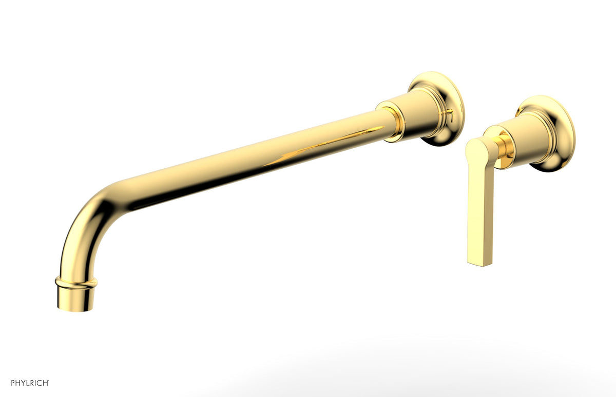 HEX MODERN 14" Single Handle Wall Lavatory Set - Lever Handle 501-18-14