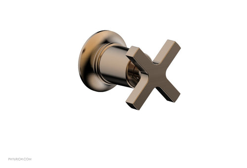 Phylrich HEX MODERN Volume Control/Diverter Trim - Cross Handle 501-35