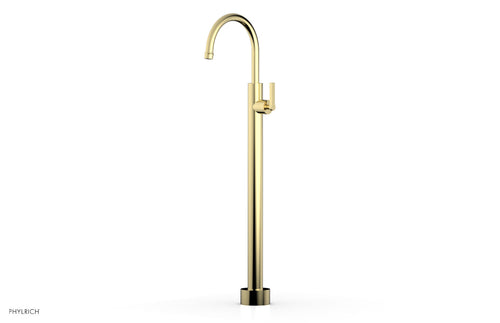 Phylrich HEX MODERN Tall Floor Mount Tub Filler - Lever Handle 501-47-02