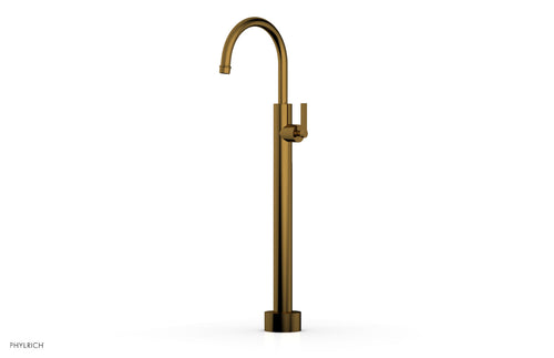 Phylrich HEX MODERN Low Floor Mount Tub Filler - Lever Handle  501-47-04
