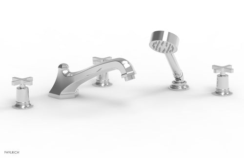 Phylrich HEX MODERN Deck Tub Set with Hand Shower 501-48