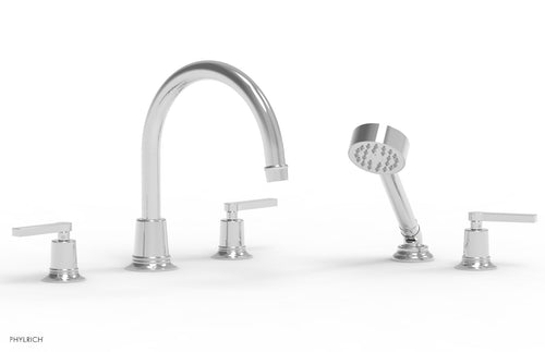 Phylrich HEX MODERN Deck Tub Set with Hand Shower - Lever Handles 501-51