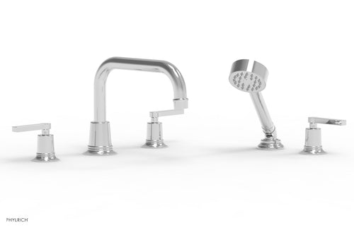 Phylrich HEX MODERN Deck Tub Set with Hand Shower - Lever Handles 501-53