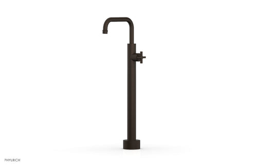 Phylrich HEX MODERN Low Floor Mount Tub Filler - Cross Handle  501-54-04