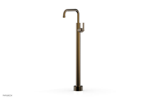Phylrich HEX MODERN Tall Floor Mount Tub Filler - Lever Handle 501-55-02