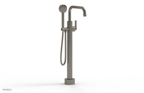 Phylrich HEX MODERN Low Floor Mount Tub Filler - Lever Handle with Hand Shower  501-55-03