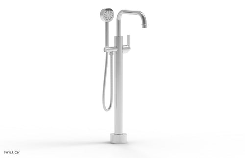 Phylrich HEX MODERN Low Floor Mount Tub Filler - Lever Handle with Hand Shower  501-55-03