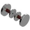 Rubinet Shower Door Knob (set) Satin Nickel