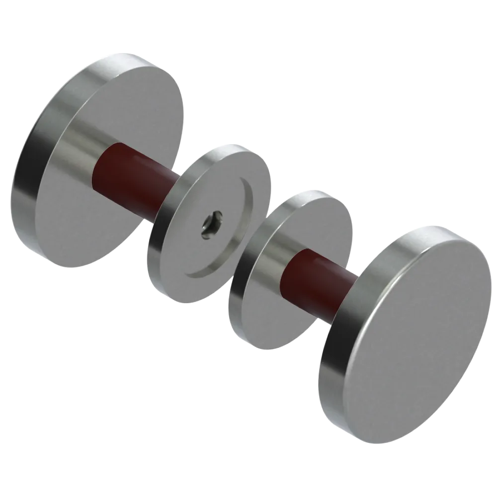 Rubinet Shower Door Knob (set) Satin Nickel