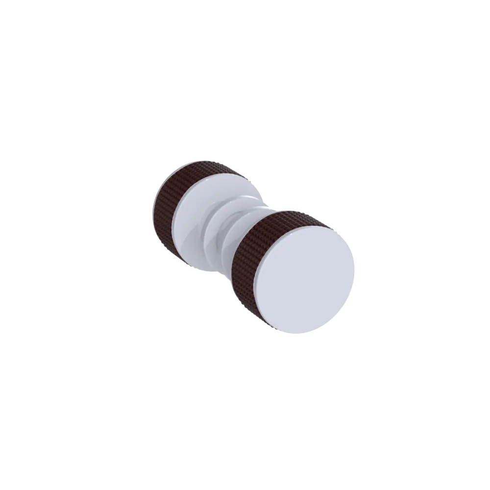 Rubinet Shower Door Knob (set) White