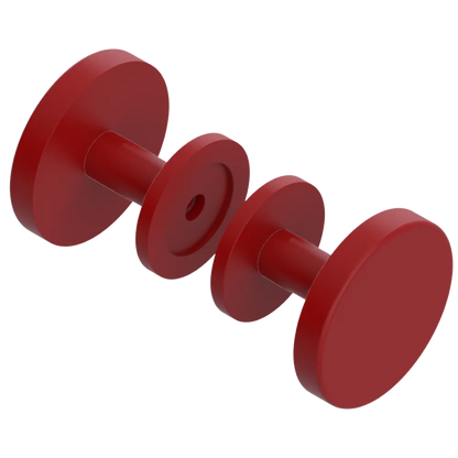 Rubinet Shower Door Knob (set) Maroon