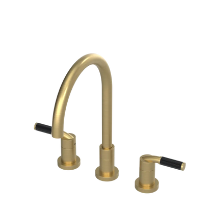 Rubinet Widespread Kitchen Set Satin Brass