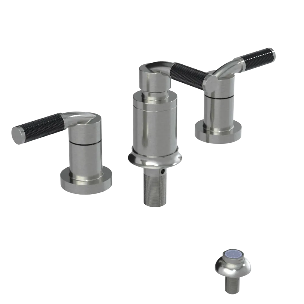 Rubinet Bidet Fitting with Spray, Diverter, and Vacum Breaker (Less Drain) Satin Nickel