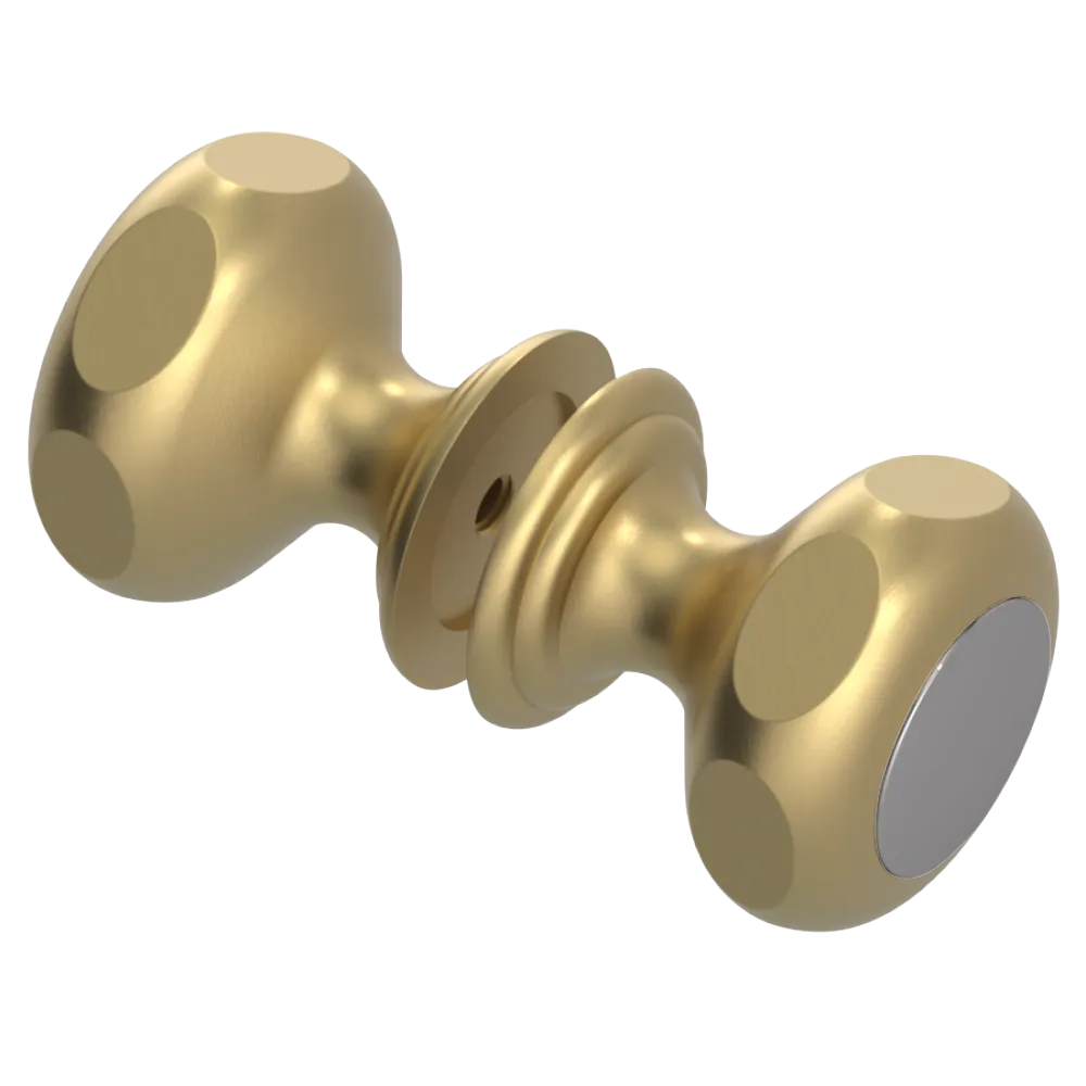 Rubinet Shower Door Knob (set) Satin Brass