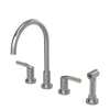 Rubinet Widespread Kitchen Set with Hand Spray Satin Nickel