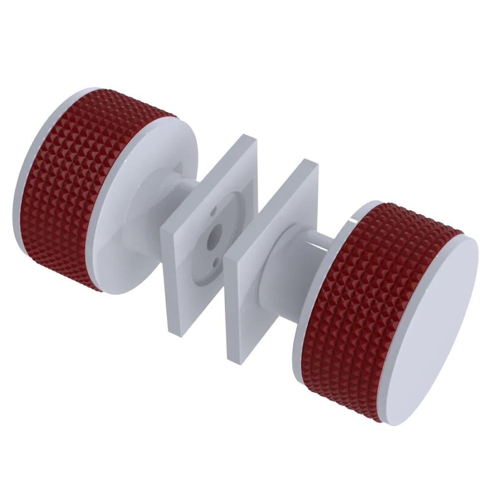 Rubinet Shower Door Knob (set) White