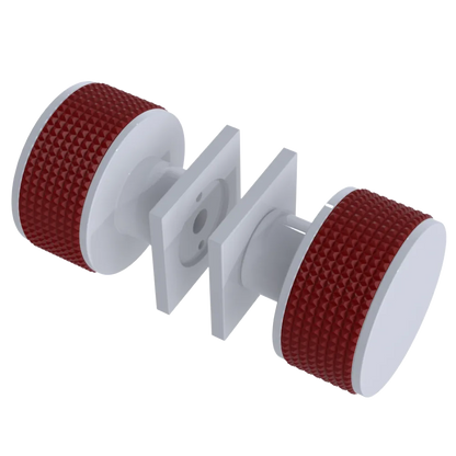 Rubinet Shower Door Knob (set) White