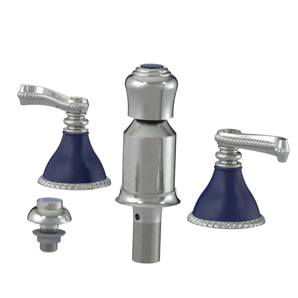 Rubinet Bidet Fitting with Spray, Diverter, and Vacum Breaker (Less Drain) Satin Nickel