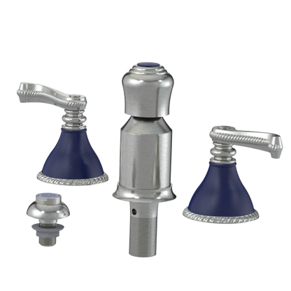 Rubinet Bidet Fitting with Spray, Diverter, and Vacum Breaker (Less Drain) Satin Nickel