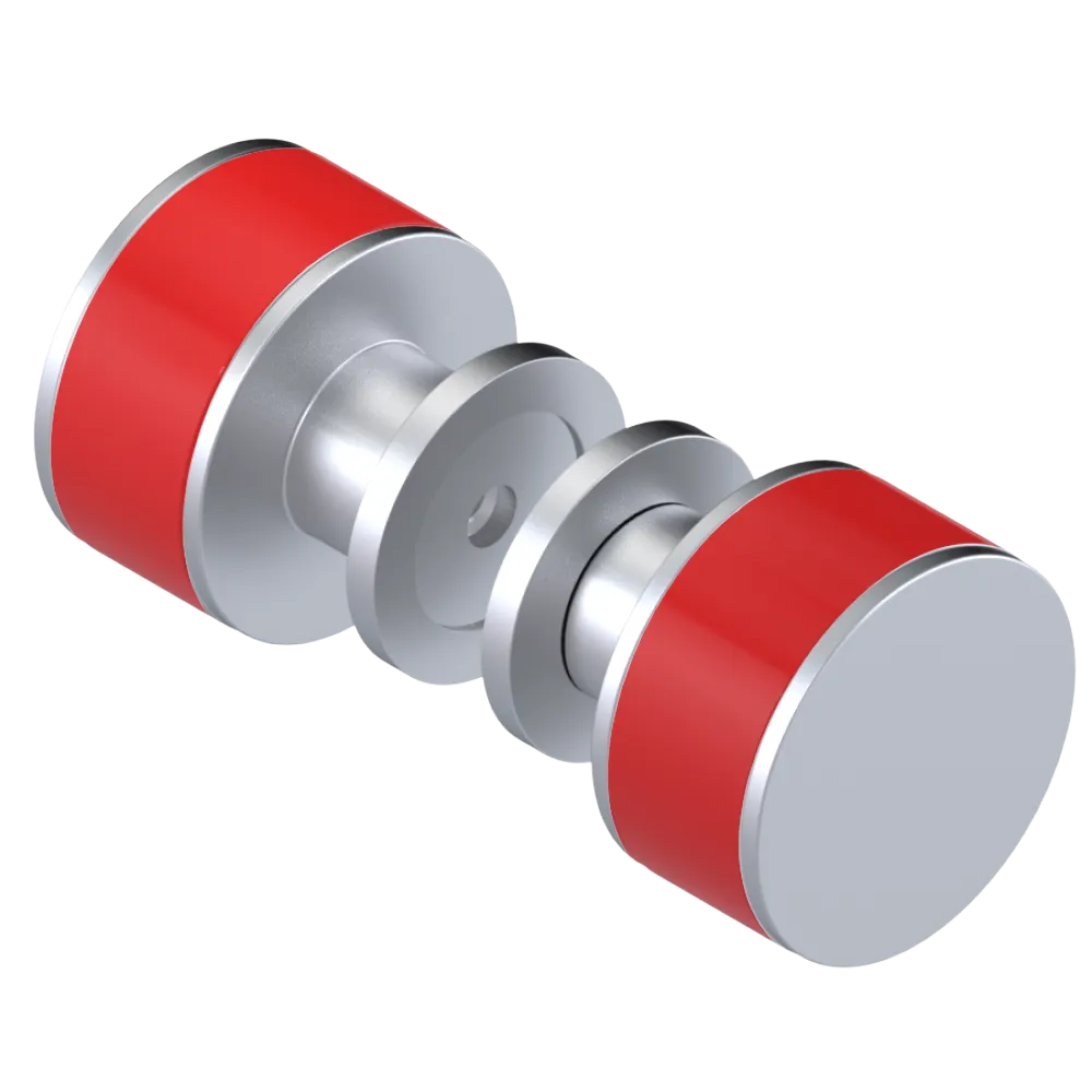 Rubinet Shower Door Knob (set) Satin Chrome