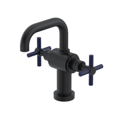 Rubinet Single Hole Dual Handle Lav. Set. (less drain) Matt Black
