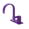 Rubinet 4" Centre Single Control Lav. Set (less drain) Purple Haze