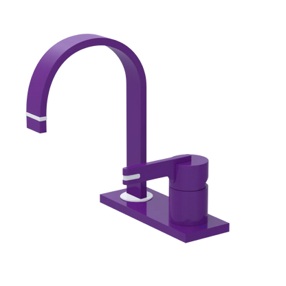 Rubinet 4" Centre Single Control Lav. Set (less drain) Purple Haze