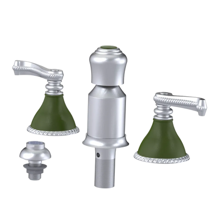 Rubinet Bidet Fitting with Spray, Diverter, and Vacum Breaker (Less Drain) Satin Chrome