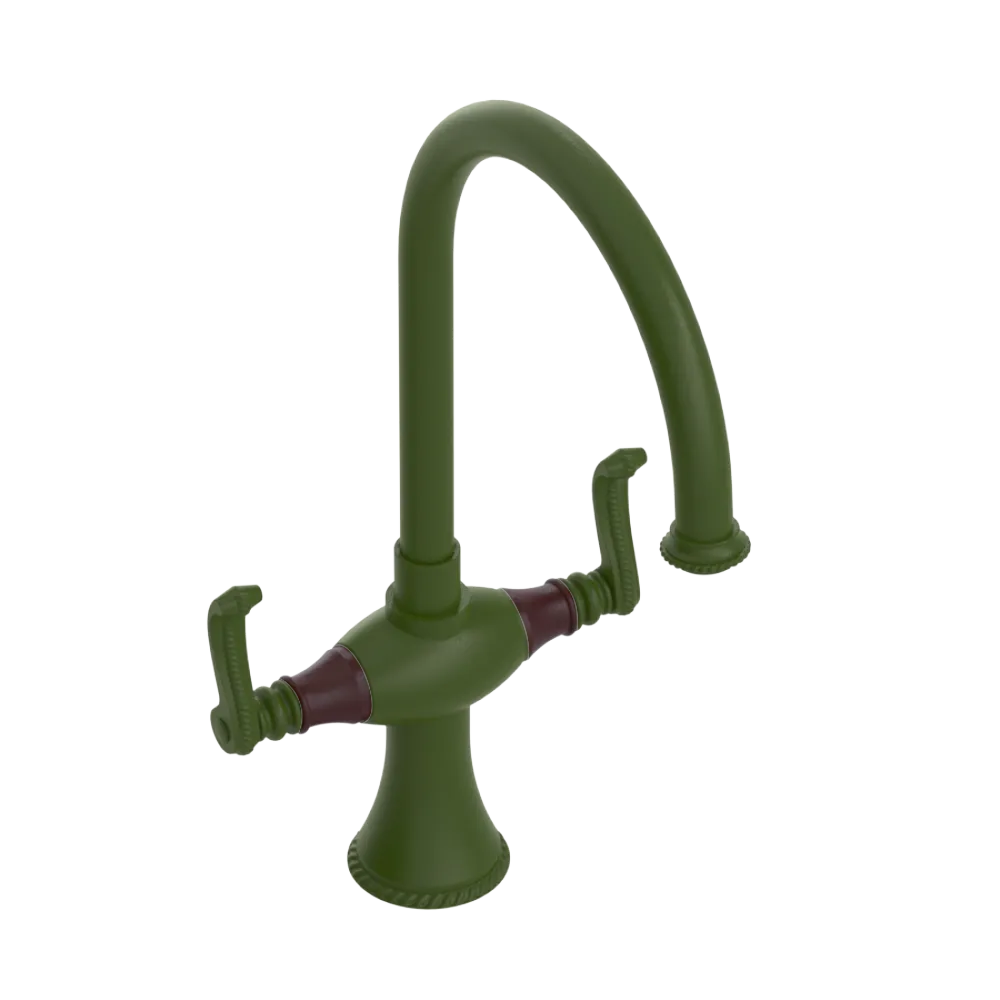 Rubinet Two Handle Single Hole Kitchen Set Green Envy