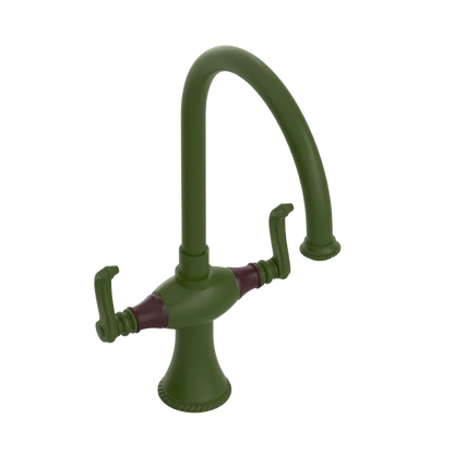 Rubinet Two Handle Single Hole Kitchen Set Green Envy