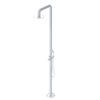 Rubinet Pressure Balance Outdoor Shower with Hand Held Shower & 10" Shower Head - 304 Stainless Steel White