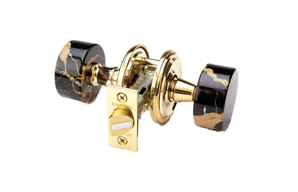 BLACK MARBLE Door Knob Passage Set 5082